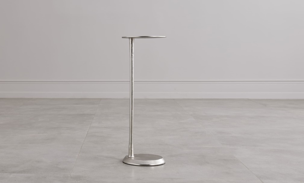 Blaze Side Table Nickel Finish