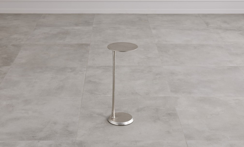 Blaze Side Table Nickel Finish
