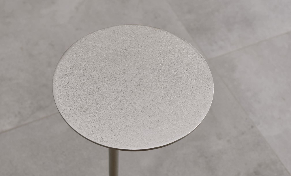 Blaze Side Table Nickel Finish