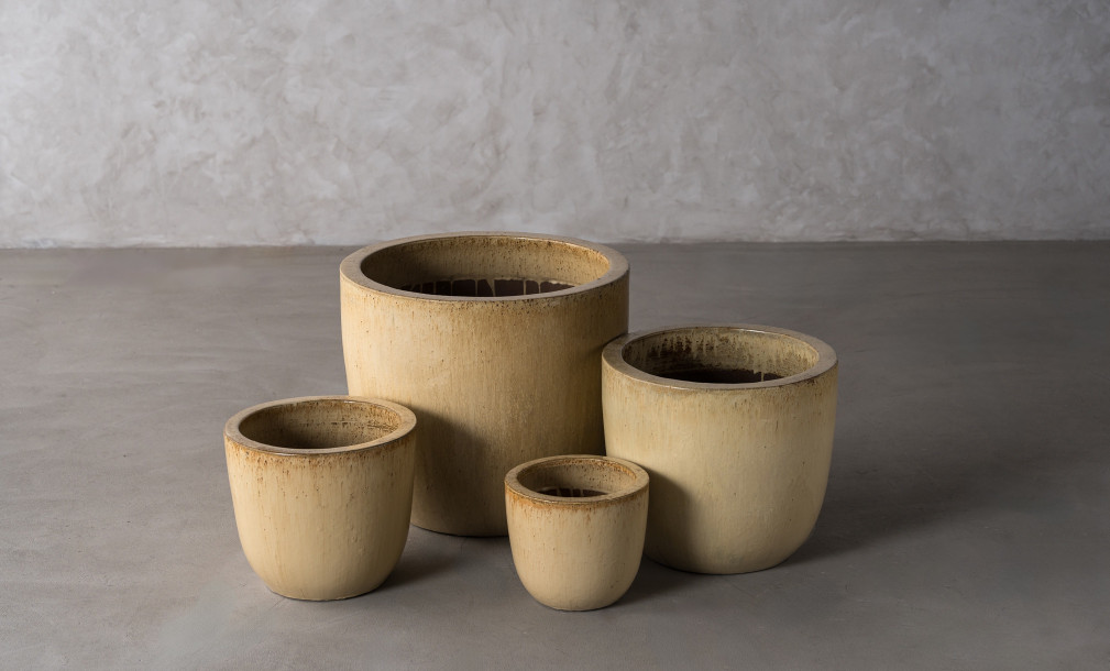 U-Shape Planters Sand Color Set of 4 