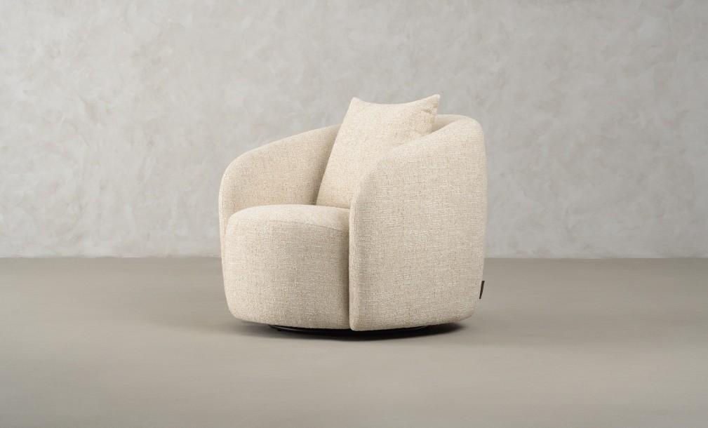 Sonora Swivel Armchair (fabric FLD130)