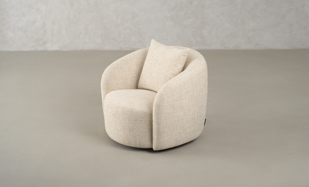 Sonora Swivel Armchair (fabric FLD130)