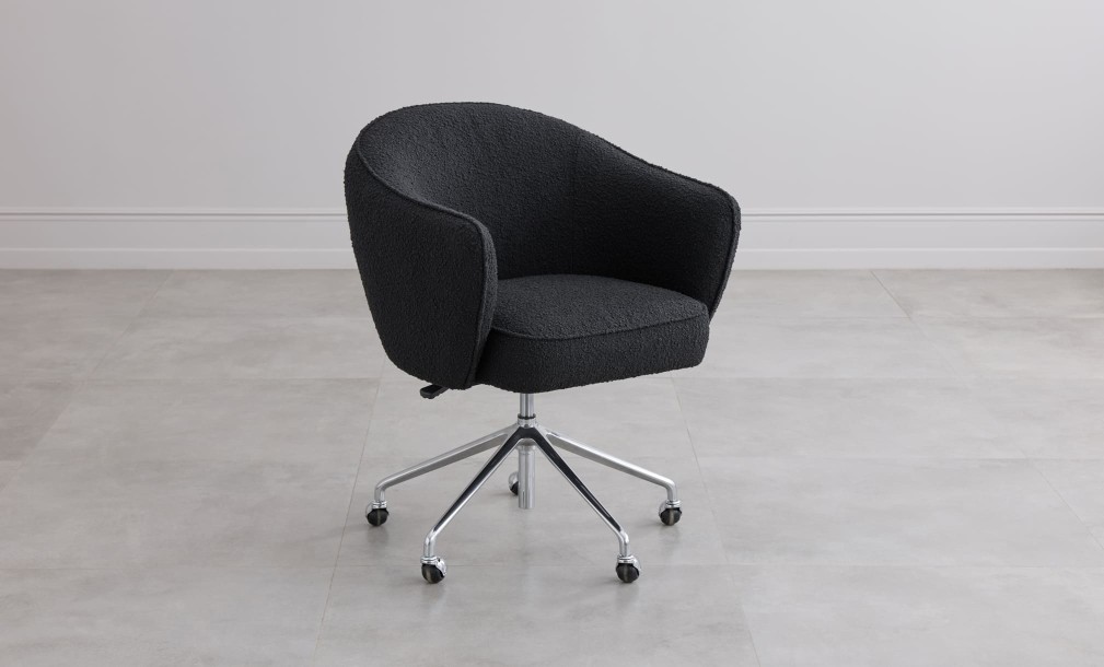 Gilmour Office Armchair (Black Boucle)