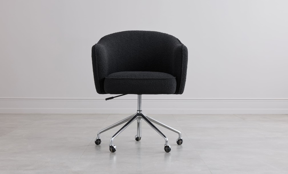 Gilmour Office Armchair (Black Boucle)