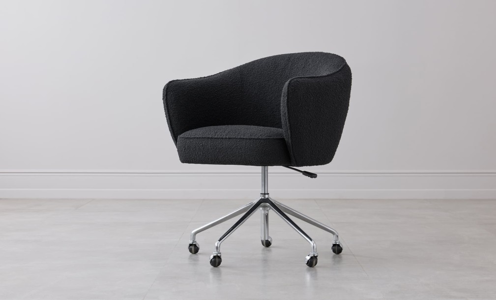Gilmour Office Armchair (Black Boucle)