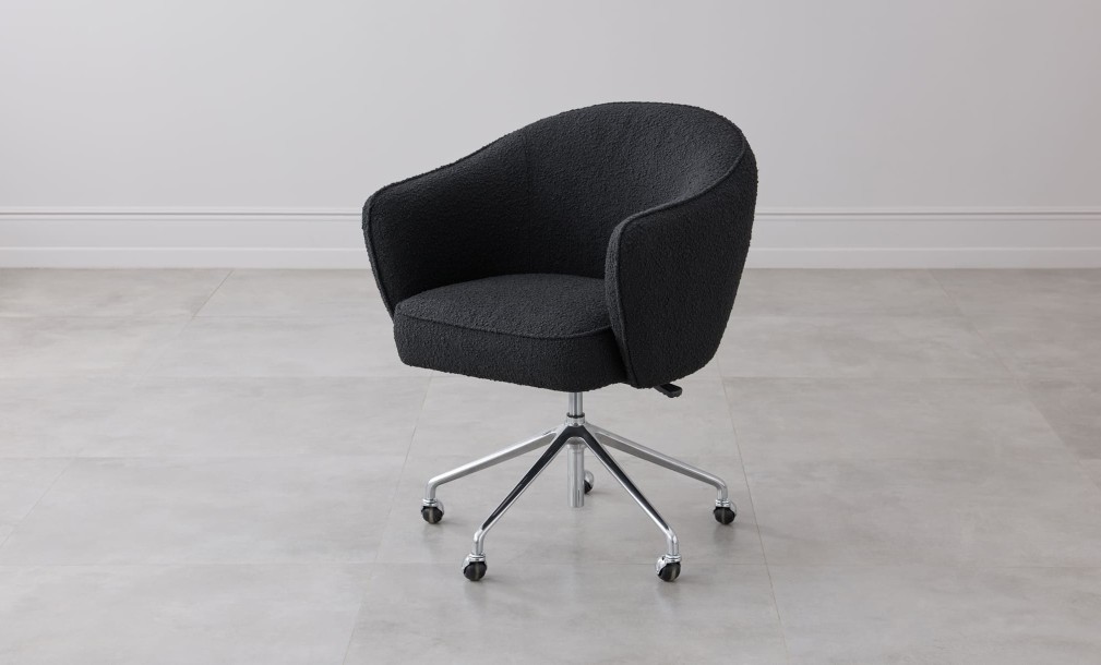 Gilmour Office Armchair (Black Boucle)