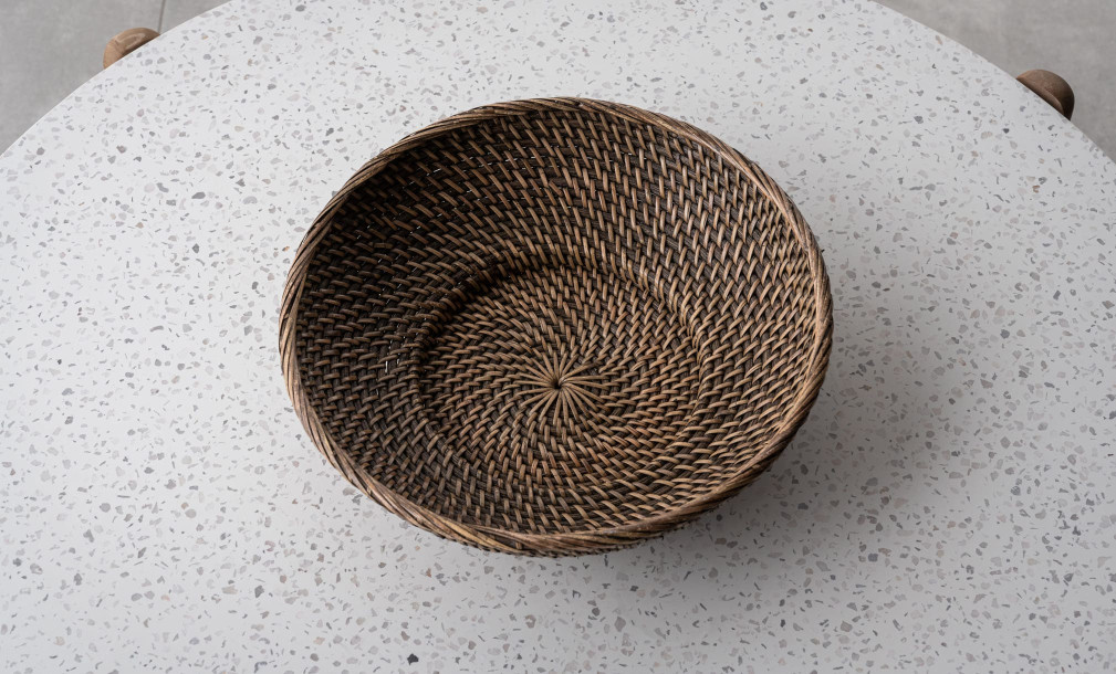 Round Rattan Tray Medium