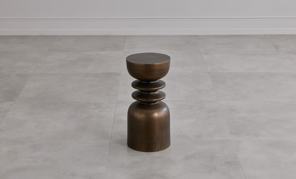 Coil Side Table Bronze Finish