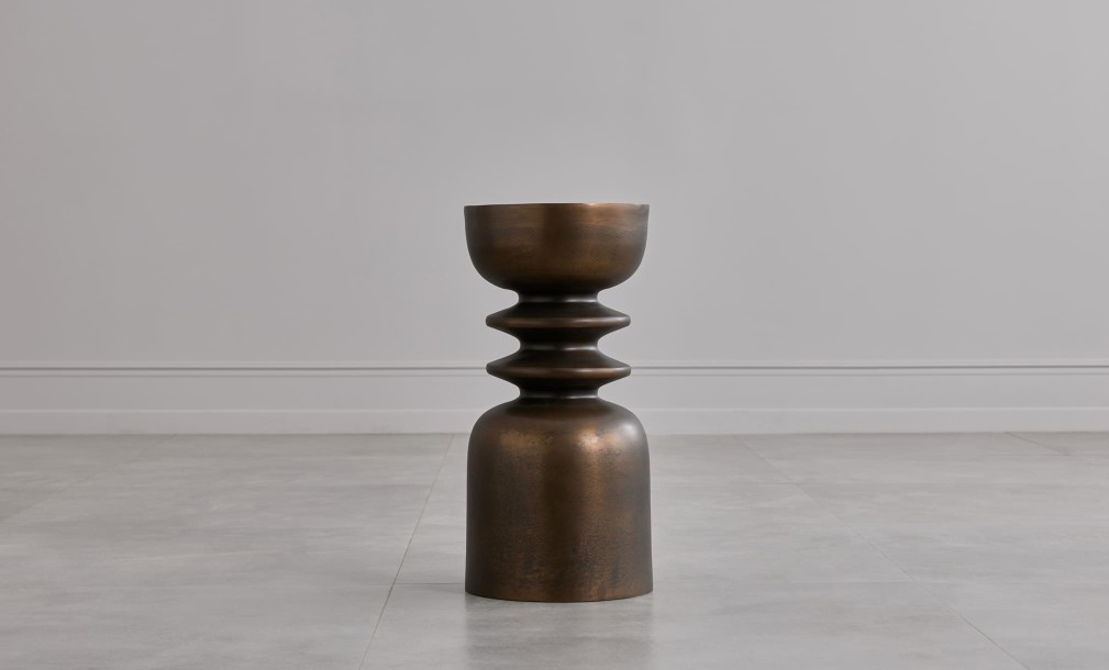 Coil Side Table Bronze Finish