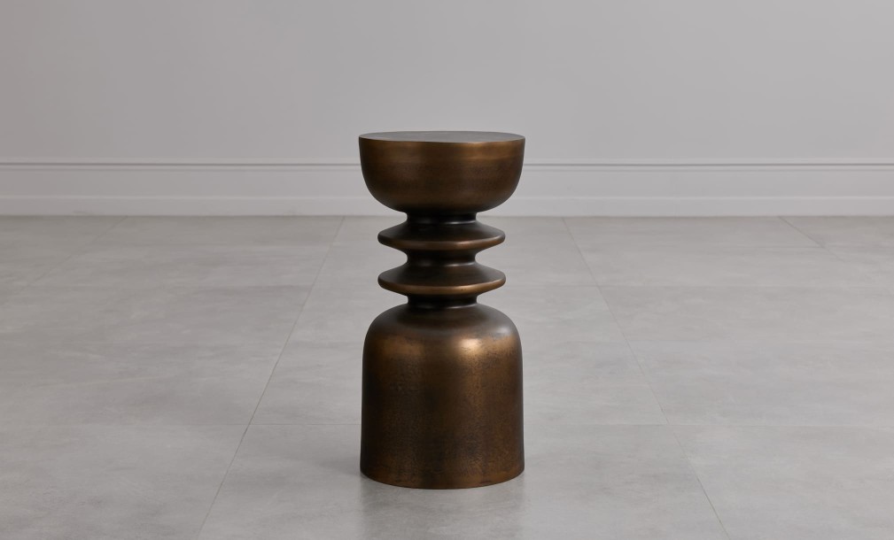 Coil Side Table Bronze Finish