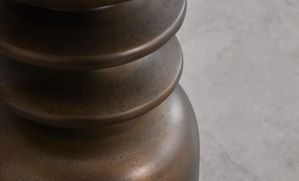 Coil Side Table Bronze Finish