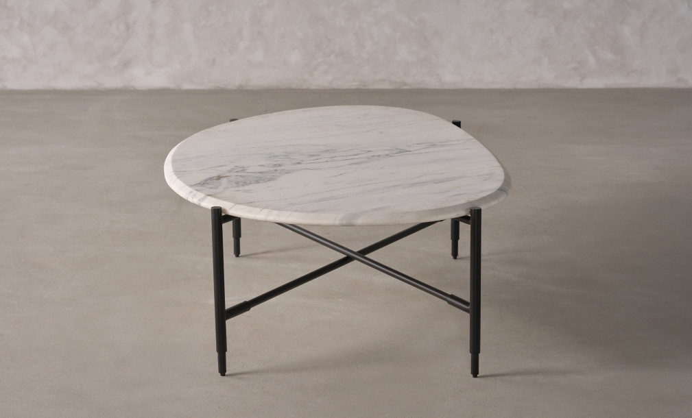 Banswada Oval Marble Top Coffee Table