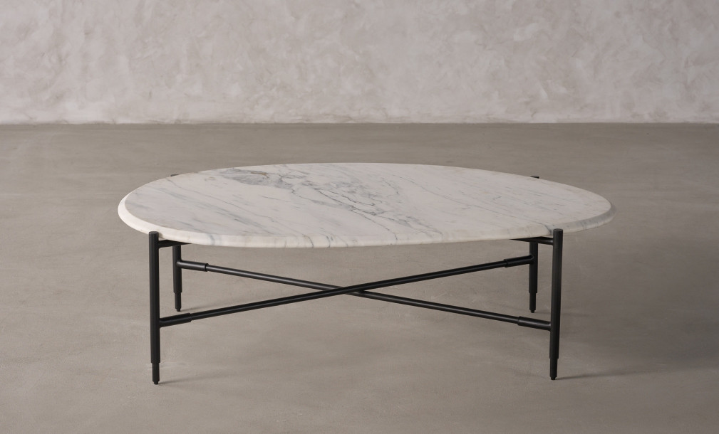 Banswada Oval Marble Top Coffee Table