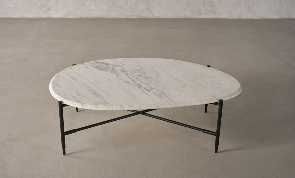 Banswada Oval Marble Top Coffee Table