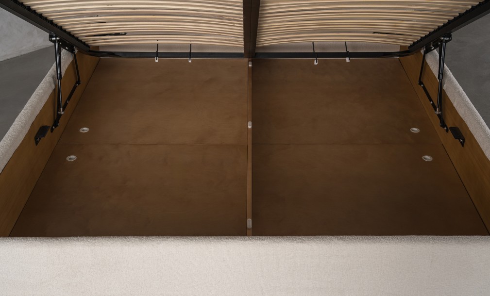 Sanderlight Bed 200x200 cm (Fabric: SOFT ROCK 102 MUSLIN (Cat. 3))