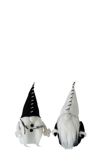 Santa Claus Black/White M Assortment Of 2