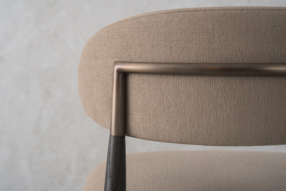 Bradley Counter Stool Black Oak (Linen Latte)