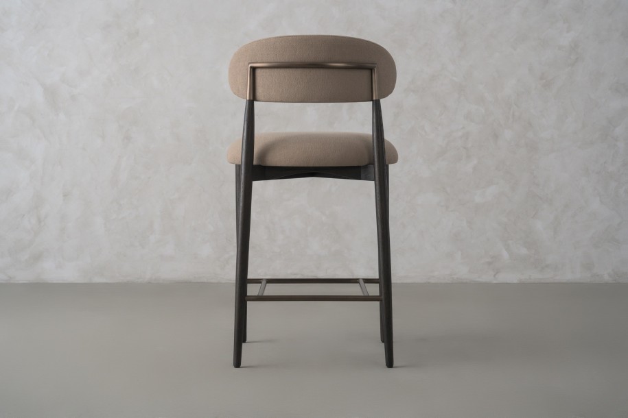 Bradley Counter Stool Black Oak (Linen Latte)