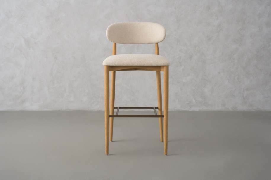 Bradley Bar Stool Natural Oak (Cushing Snow)