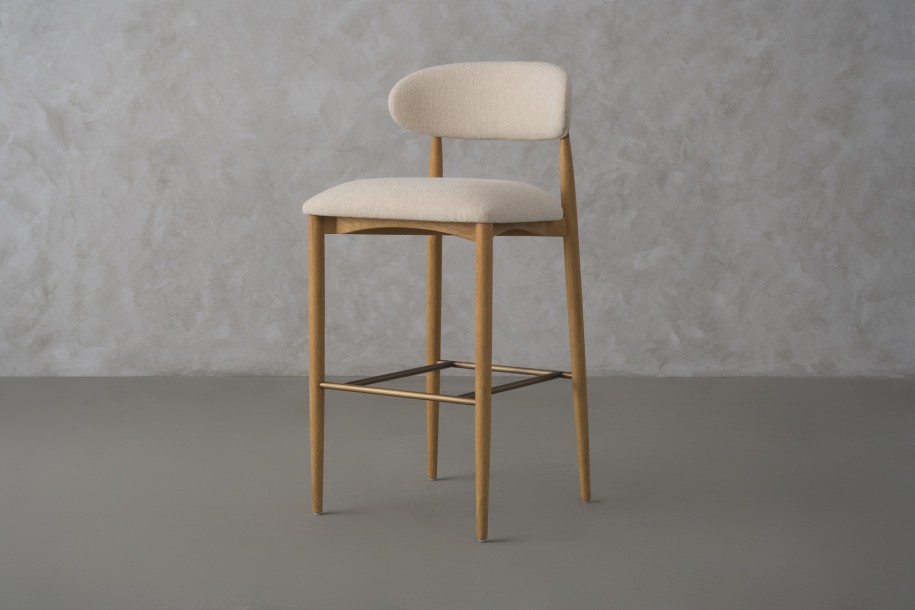 Bradley Bar Stool Natural Oak (Cushing Snow)