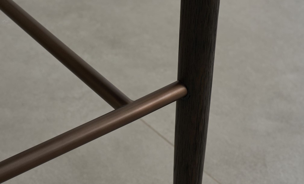 Bradley Bar Stool Black Oak (Linen Latte)