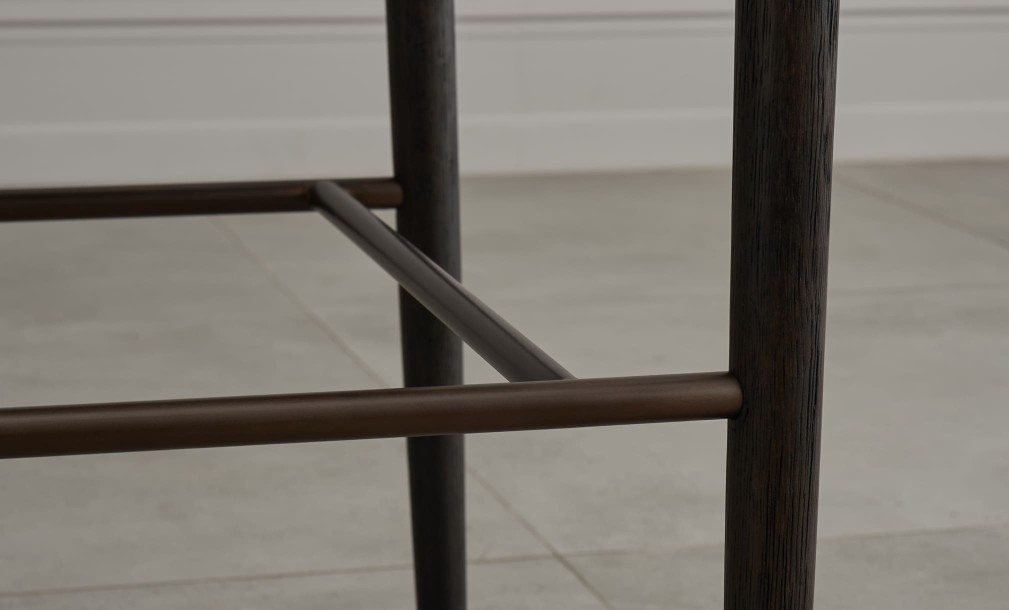 Bradley Bar Stool Black Oak (Linen Latte)