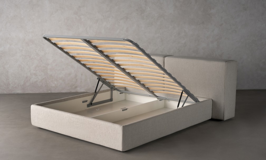 Double Bed 180x200 cm with Storage (Fabric: Corso col.06)