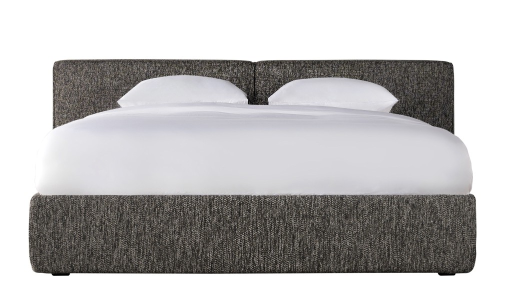 Double Bed 180x200 cm with Storage (Fabric: NEO col. Black (Cat. 3))