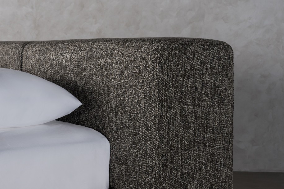 Double Bed 180x200 cm with Storage (Fabric: NEO col. Black (Cat. 3))