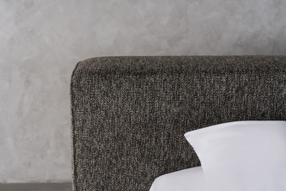 Double Bed 180x200 cm with Storage (Fabric: NEO col. Black (Cat. 3))