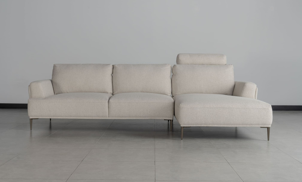Calgary Light Gray Right Facing Corner Sofa