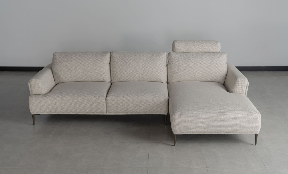 Calgary Light Gray Right Facing Corner Sofa