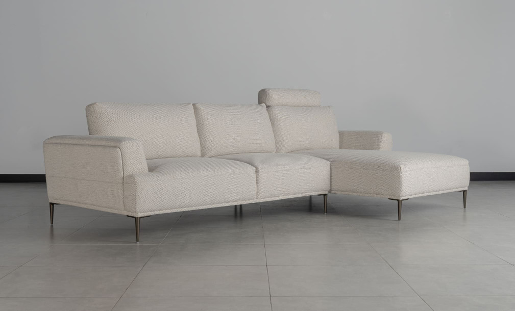 Calgary Light Gray Right Facing Corner Sofa