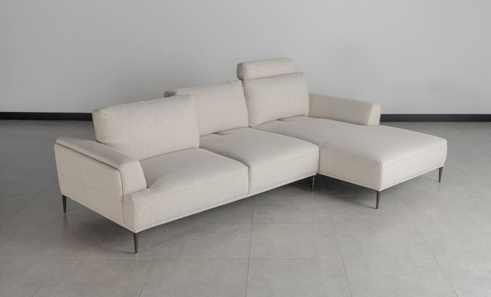 Calgary Light Gray Right Facing Corner Sofa
