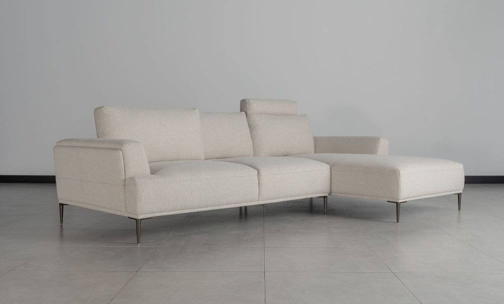 Calgary Light Gray Right Facing Corner Sofa