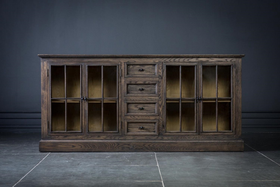 Shanghai Dark Sideboard with Glass Doors