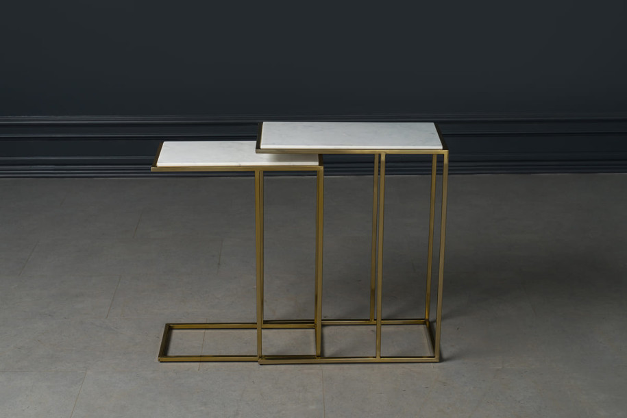 Soho Marble Top Side Tables Set of 2