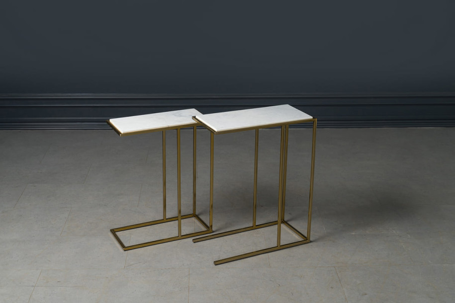 Soho Marble Top Side Tables Set of 2