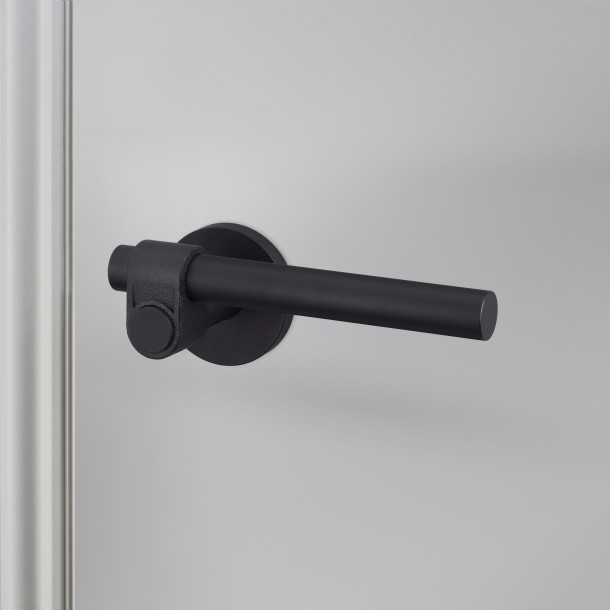 Door Handle set Cast Welders Black Sprung