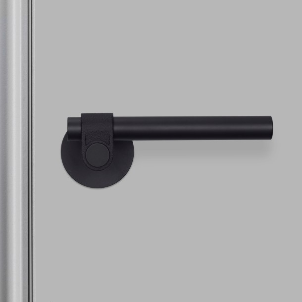 Door Handle set Cast Welders Black Sprung