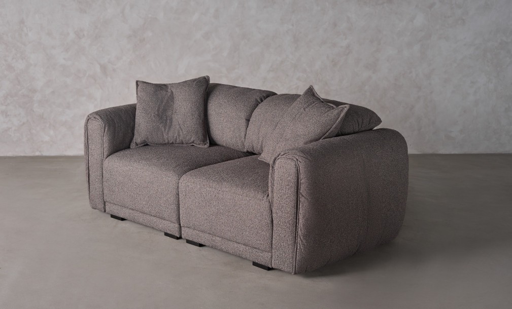 Nuvola 2-seater Straight Sofa (Fabric: FIORD PLAIN col.106 (Cat. 3))