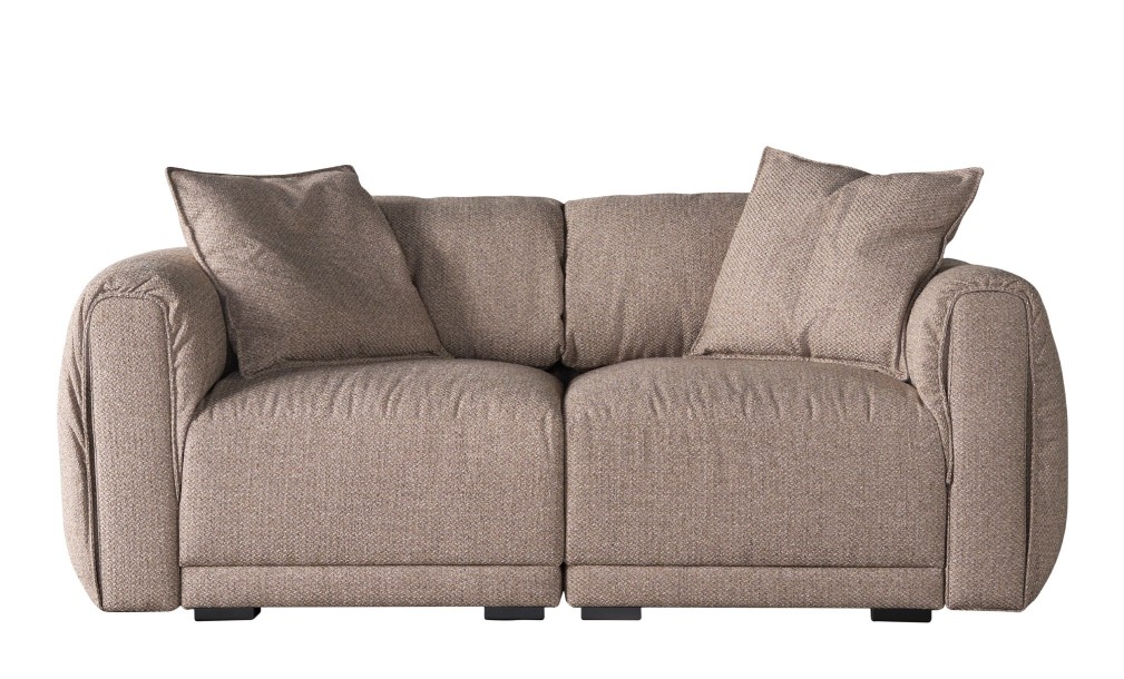 Nuvola 2-seater Straight Sofa (Fabric: SAGA 03 MUSHROOM (Cat. 3))
