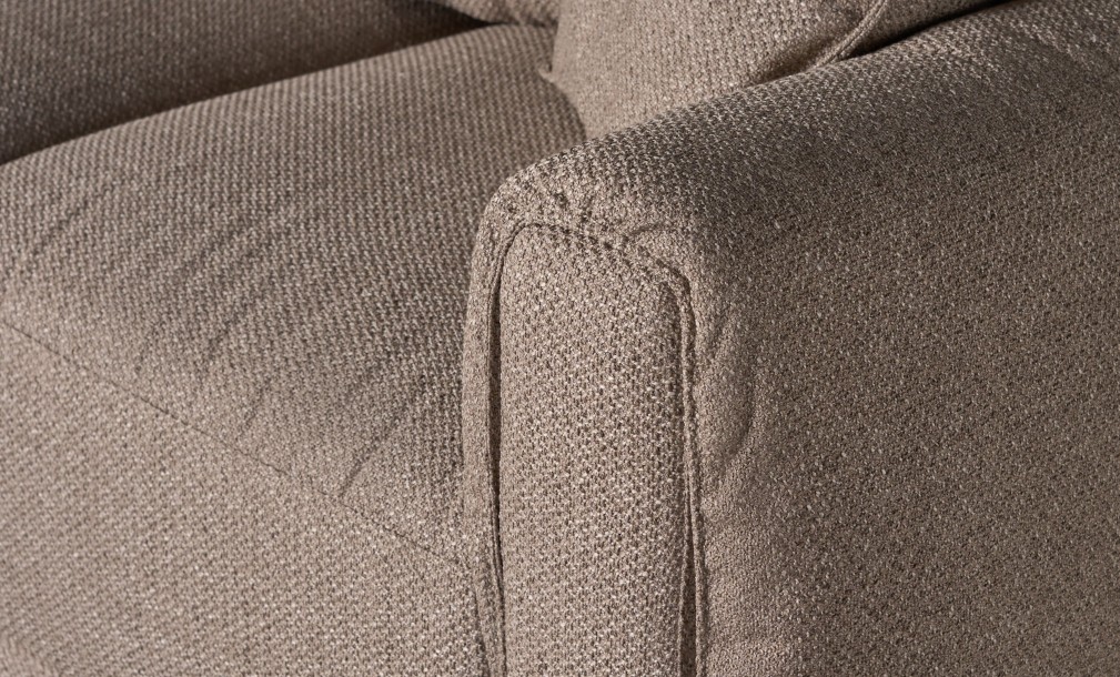 Nuvola 2-seater Straight Sofa (Fabric: SAGA 03 MUSHROOM (Cat. 3))