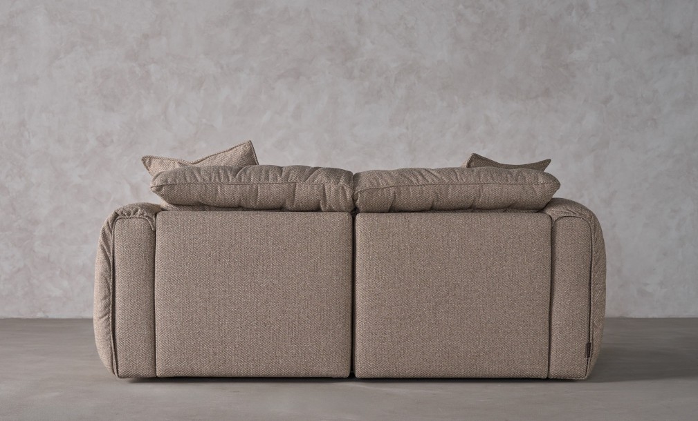 Nuvola 2-seater Straight Sofa (Fabric: SAGA 03 MUSHROOM (Cat. 3))