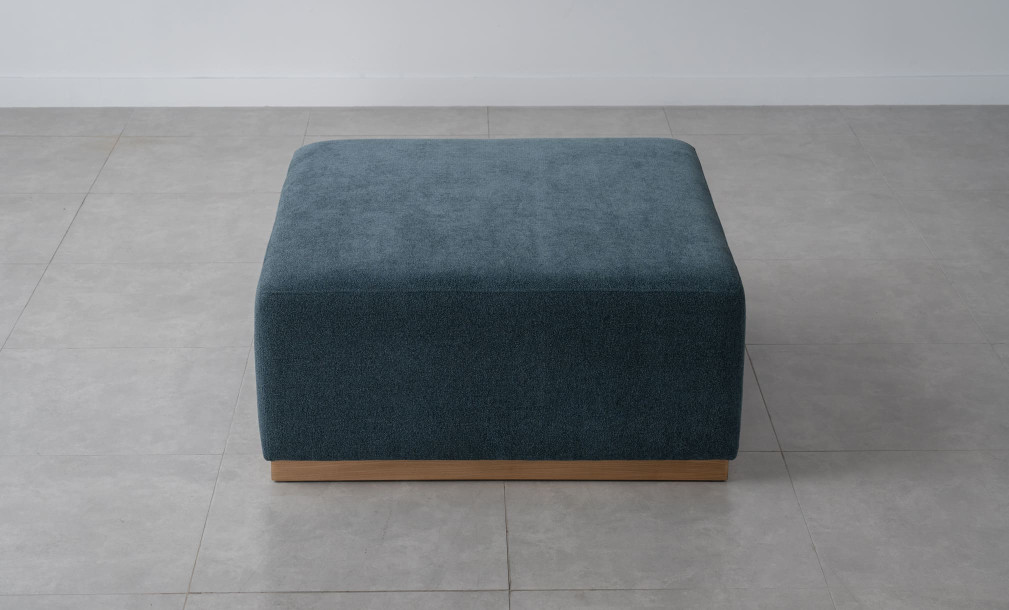 Square Ottoman (Fabric Chloe Teal)