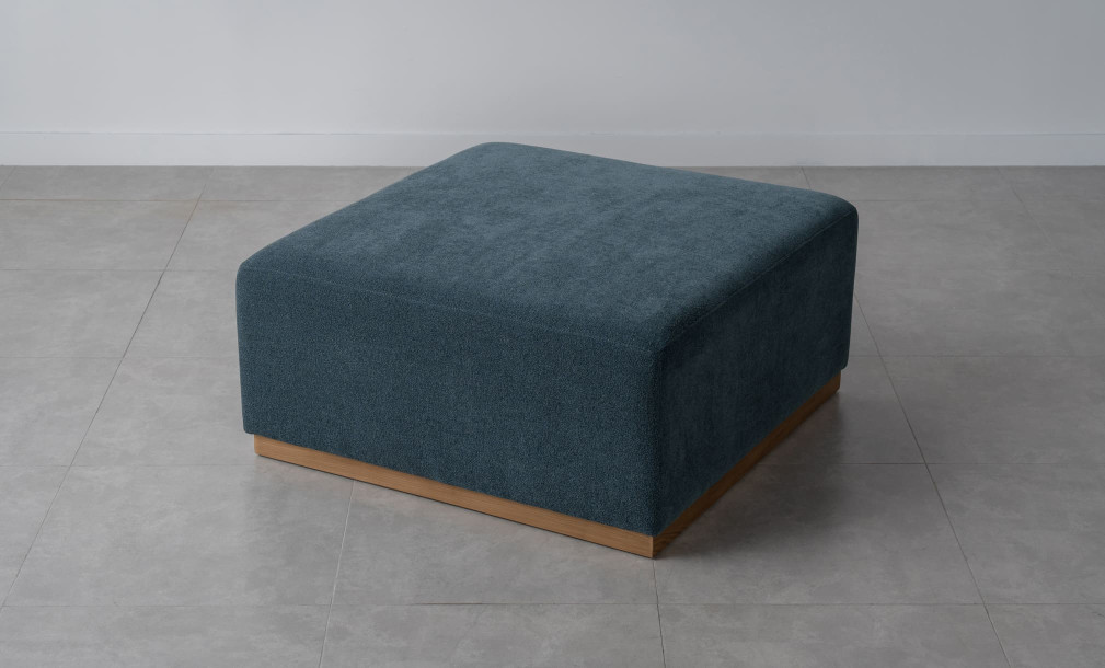 Square Ottoman (Fabric Chloe Teal)