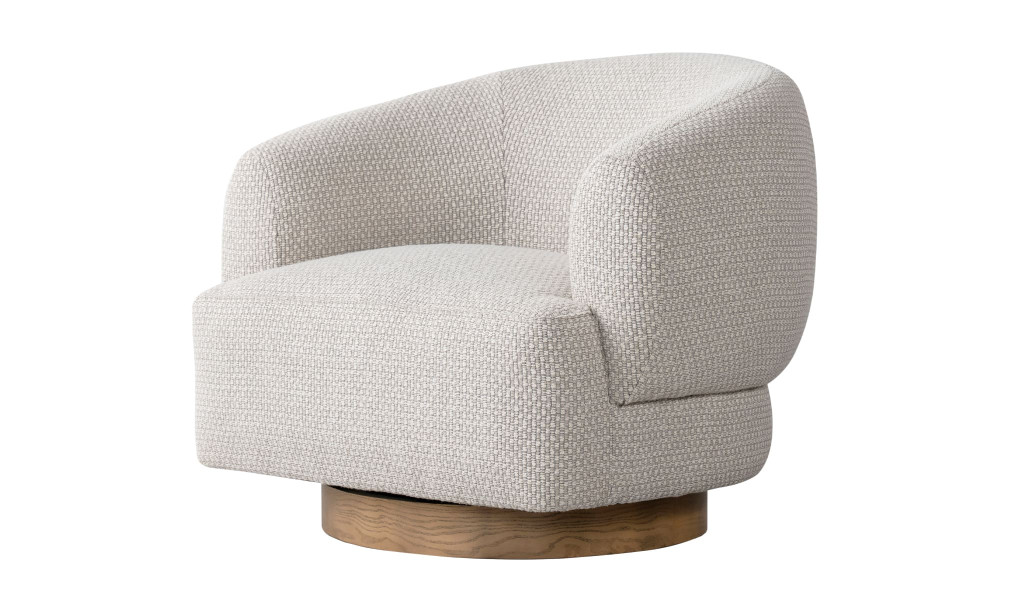 Bonnie Swivel Armchair (Fabric A1417 Color 4C)