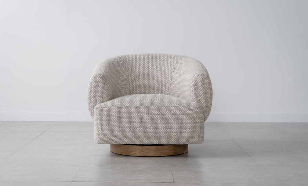 Bonnie Swivel Armchair (Fabric A1417 Color 4C)