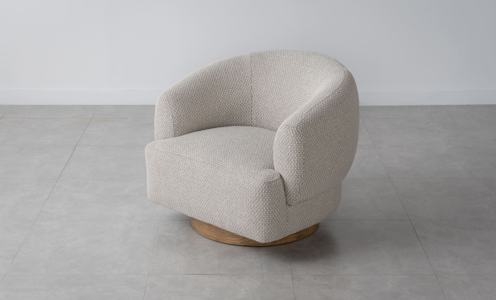 Bonnie Swivel Armchair (Fabric A1417 Color 4C)
