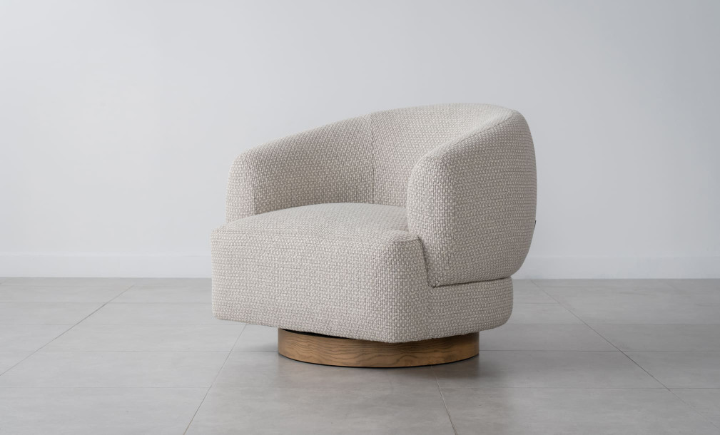 Bonnie Swivel Armchair (Fabric A1417 Color 4C)